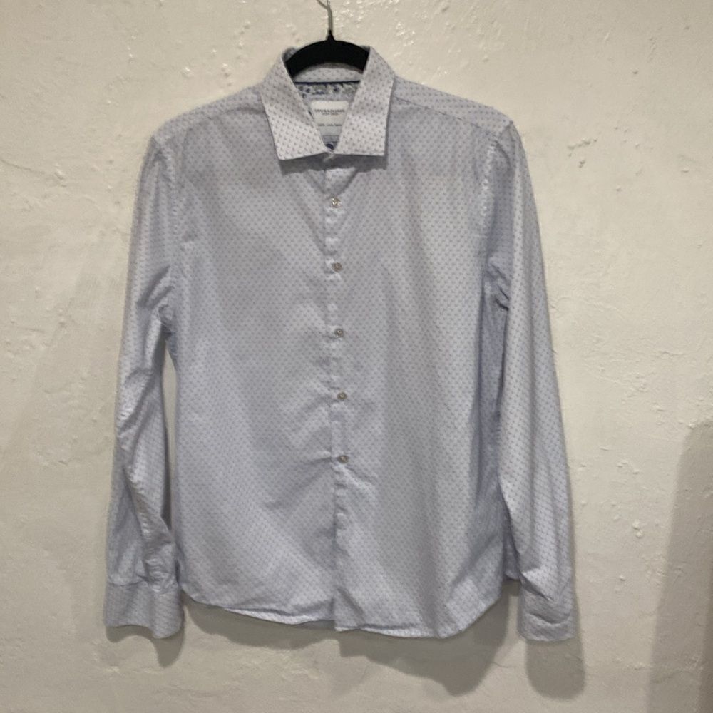 D & F Ricky Singh Mens Button Down Long Sleeve Like New Size Medium
